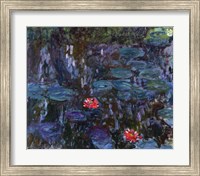 Framed Waterlilies with Reflections of a Willow Tree, 1916-19