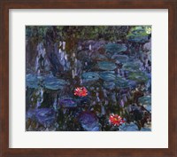 Framed Waterlilies with Reflections of a Willow Tree, 1916-19
