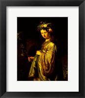 Framed Saskia as Flora, 1634