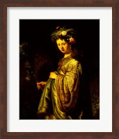 Framed Saskia as Flora, 1634