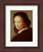 Framed Portrait of an old Woman, c.1600-1700