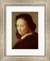Framed Portrait of an old Woman, c.1600-1700