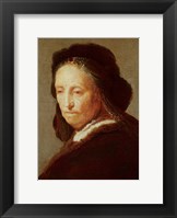 Framed Portrait of an old Woman, c.1600-1700