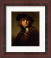 Framed 'Tronie' of a Young Man with Gorget and Beret, c.1639