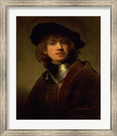 Framed 'Tronie' of a Young Man with Gorget and Beret, c.1639