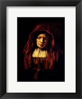 Framed Portrait of an Old Woman
