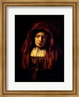 Framed Portrait of an Old Woman