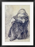 Framed Seated Saskia with a letter in her left hand