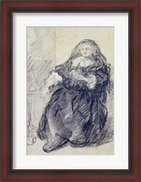 Framed Seated Saskia with a letter in her left hand