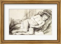 Framed Reclining Female Nude