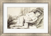 Framed Reclining Female Nude