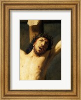 Framed Christ on the Cross, detail of the head