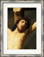 Framed Christ on the Cross, detail of the head
