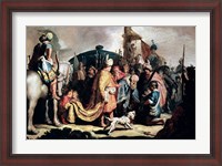 Framed David Offering the Head of Goliath to King Saul