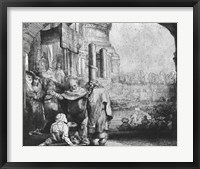 Framed St. Peter and St. John at the Entrance to the Temple, 1649