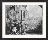 Framed St. Peter and St. John at the Entrance to the Temple, 1649