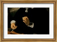 Framed Anatomy Lesson of Dr. Nicolaes Tulp, 1632 (hands detail)