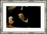 Framed Anatomy Lesson of Dr. Nicolaes Tulp, 1632 (hands detail)