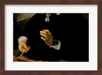 Framed Anatomy Lesson of Dr. Nicolaes Tulp, 1632 (hands detail)