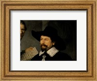 Framed Anatomy Lesson of Dr. Nicolaes Tulp, 1632 (man in hat detail)