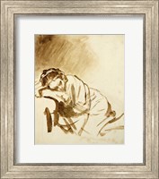 Framed Young Woman Sleeping