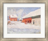 Framed Norway, Red Houses at Bjornegaard, 1895
