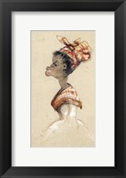 Framed Black Woman Wearing a Headscarf, 1857