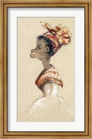 Framed Black Woman Wearing a Headscarf, 1857