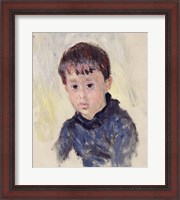 Framed Michel Monet in a Blue Jumper