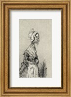 Framed Old Woman from Normandy in Profile, 1857