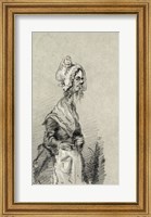 Framed Old Woman from Normandy in Profile, 1857