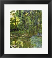 Framed Weeping Willows, The Waterlily Pond at Giverny, c.1918