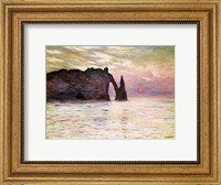 Framed Falaise d'Etretat, 1883