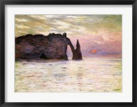 Framed Falaise d'Etretat, 1883