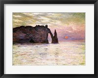 Framed Falaise d'Etretat, 1883