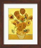 Framed Sunflowers, 1888 yellow