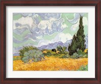 Framed Wheatfield with Cypresses, 1889