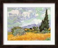 Framed Wheatfield with Cypresses, 1889