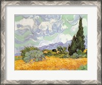 Framed Wheatfield with Cypresses, 1889