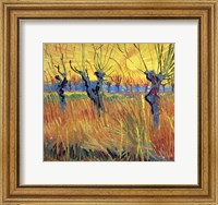 Framed Pollarded Willows and Setting Sun, 1888