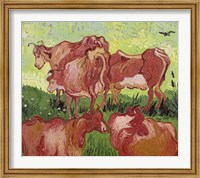 Framed Cows, 1890