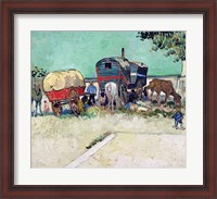 Framed Caravans, Gypsy Encampment near Arles