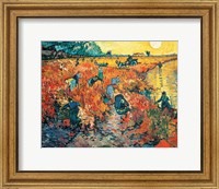 Framed Red Vineyards at Arles, 1888