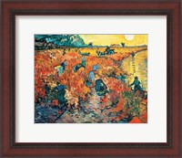 Framed Red Vineyards at Arles, 1888