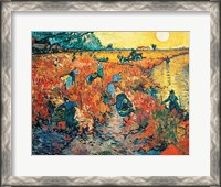 Framed Red Vineyards at Arles, 1888