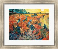 Framed Red Vineyards at Arles, 1888