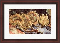 Framed Four Withered Sunflowers, 1887