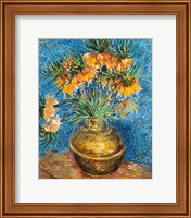 Framed Crown Imperial Fritillaries in a Copper Vase, 1886