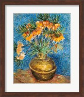 Framed Crown Imperial Fritillaries in a Copper Vase, 1886