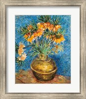 Framed Crown Imperial Fritillaries in a Copper Vase, 1886